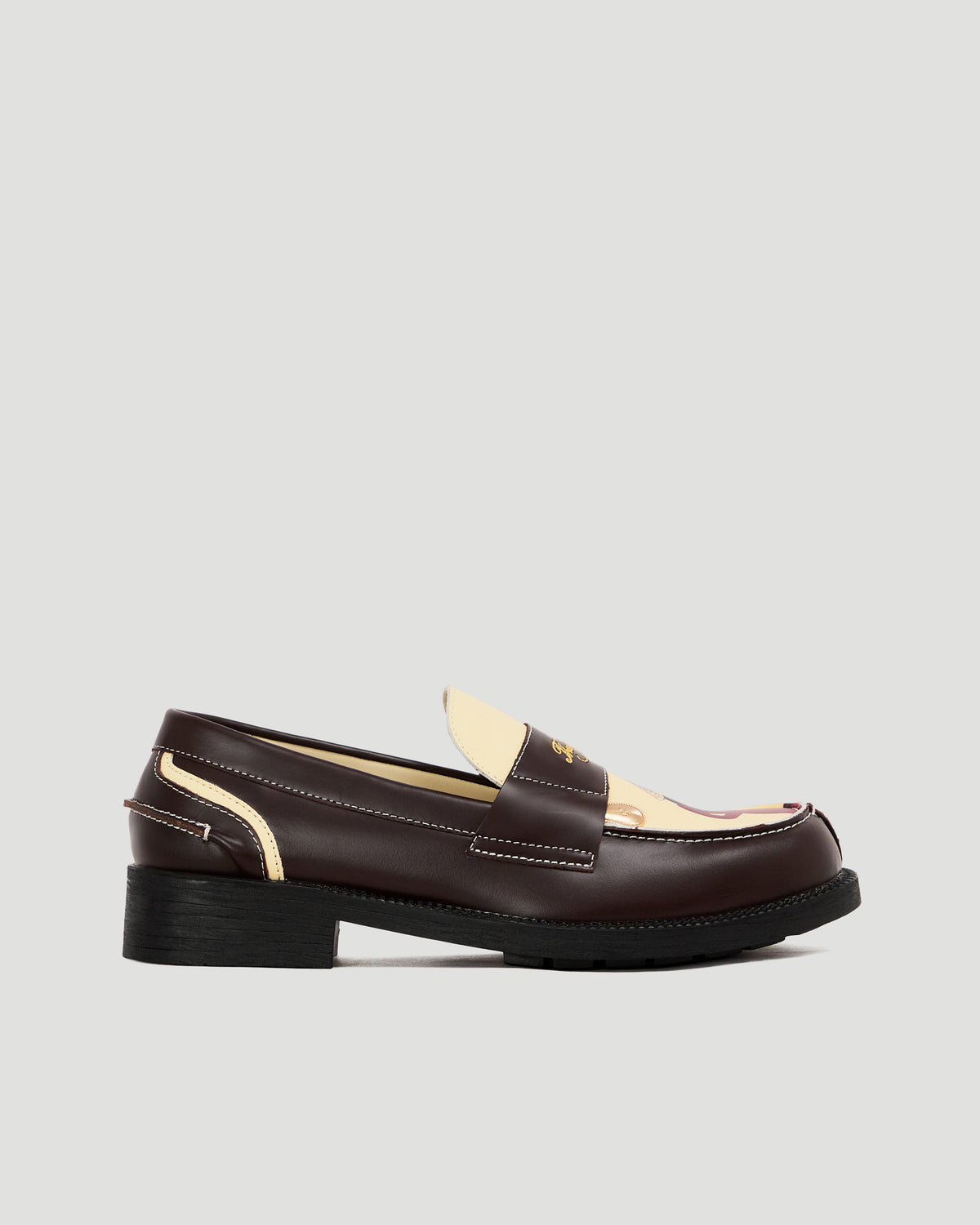 Brown Off White