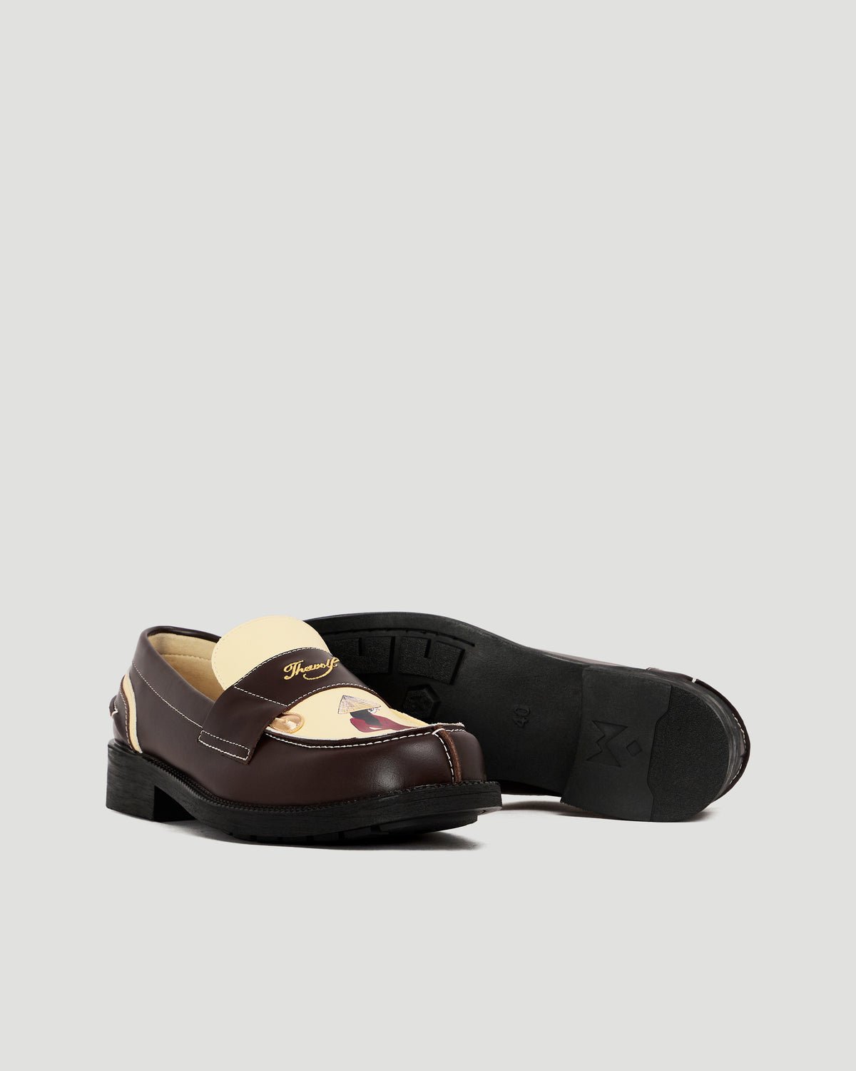 Brown Off White